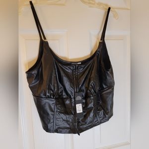 Fashion Nova  "My Affection" PU Corset Top - Plus Sized